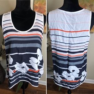 ⚡️FLASH SALE⚡️Milano Floral & Stripes Sleeveless Blouse Medium